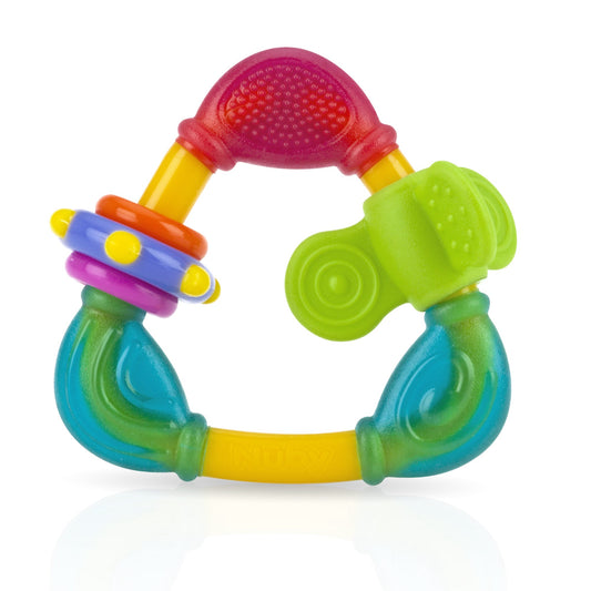 Nuby Spin N' Teethe Triangle Teether with Rattle